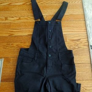 Black Denim Overalls